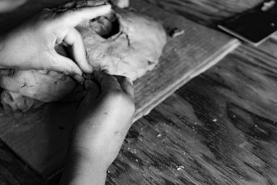 Close-up of cropped hand