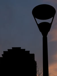 Low angle view of basketball hoop against sky