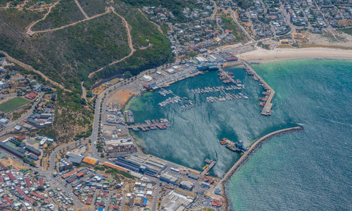 Camps bay near cape town from the air south africa