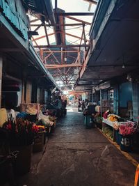 Street market in city