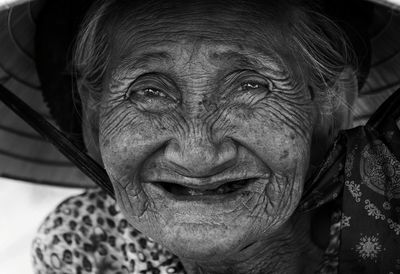 Close-up portrait of senior woman