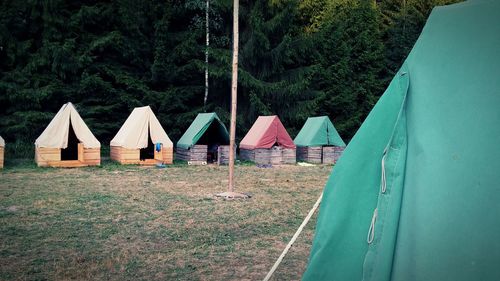 Tent in grass