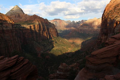 View of rock formations