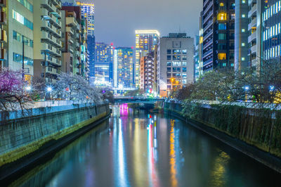 Canal amidst buildings in city