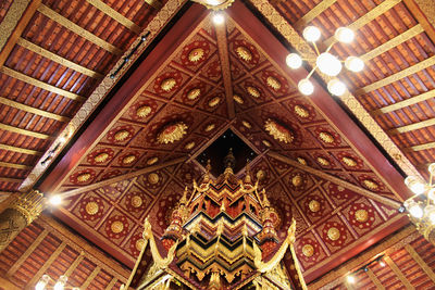 Low angle view of ceiling of cathedral