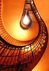 Low angle view of spiral staircase