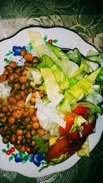 Close-up of vegetables in plate