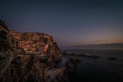 Manarola city of cinqe terre by night