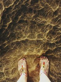 Low section of person on beach