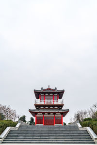 View of temple building against sky