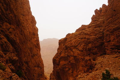 Scenic view of mountains against clear sky