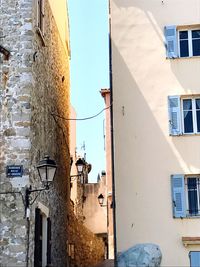 Low angle view of buildings against sky