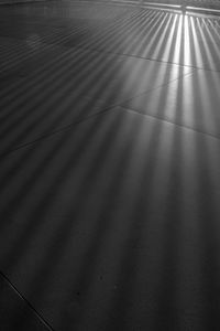 High angle view of shadow on floor