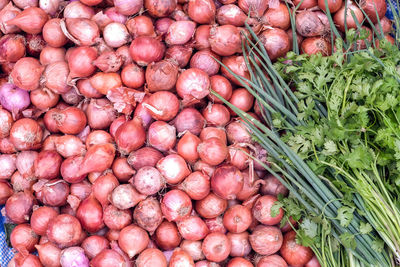 Full frame shot of vegetables for sale in market