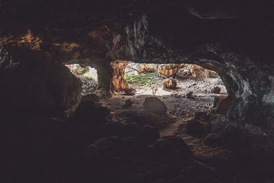 Rock formations in cave