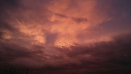 Low angle view of cloudy sky