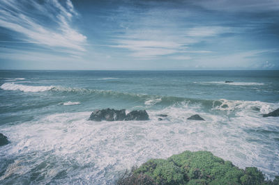 Scenic view of sea against sky