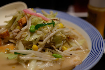 Close-up of served food