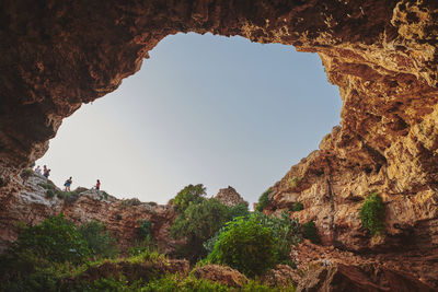 Rock formations on mountain