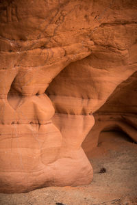 A beautiful closeup of a sandstone cliffs in latvia. close pattern of a sand formations. 