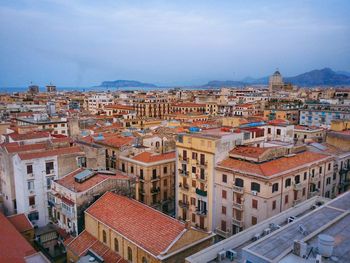 High angle shot of townscape