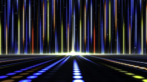 Illuminated lights on dance floor