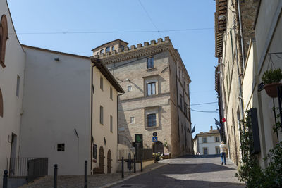 Low angle view of buildings against sky