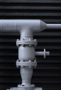 Close-up of pipes against wall