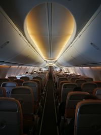 Interior of airplane