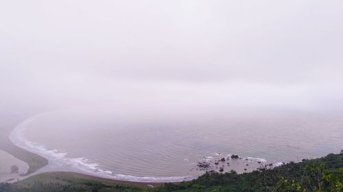 High angle view of sea against sky