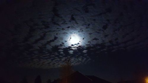 Low angle view of sky at night