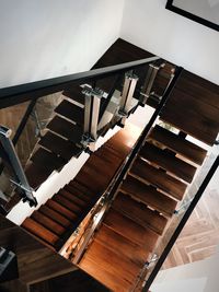 Directly below shot of staircase in building