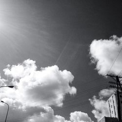 Low angle view of cloudy sky