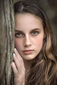 Close-up portrait of a teenage girl