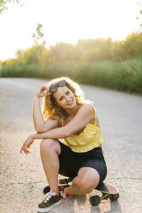 Portrait of smiling young woman