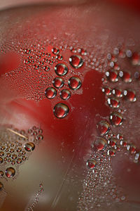 Close-up of raindrops on glass