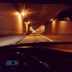 Road passing through tunnel