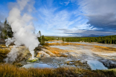 Norris geyser basin in yellowstone national park