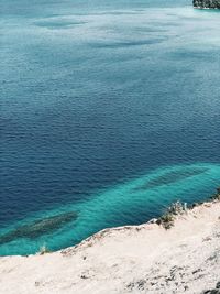 High angle view of sea shore