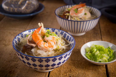 Close-up of food served in plate