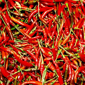 Full frame shot of red chili peppers