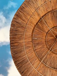 Low angle view of roof against sky