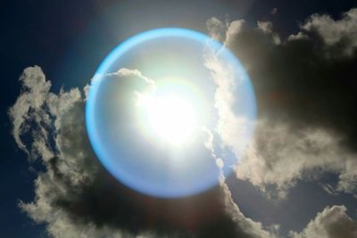 Low angle view of cloudy sky