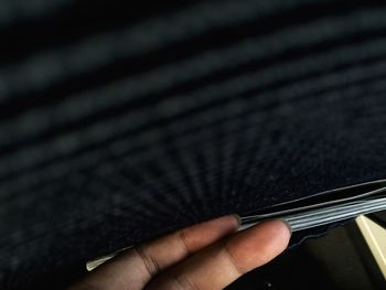 Close-up of cropped hand