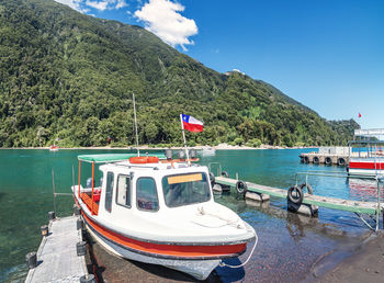 Boats in sea