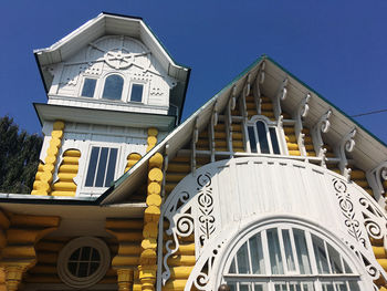 Low angle view of building against clear sky