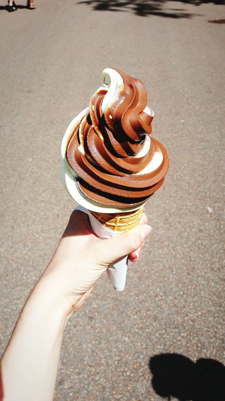 CLOSE-UP OF ICE CREAM CONE