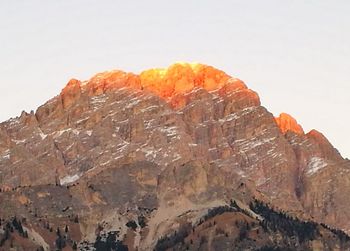 Low angle view of mountain against sky