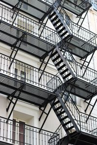 Low angle view of staircase against sky