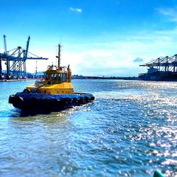 Boats in sea